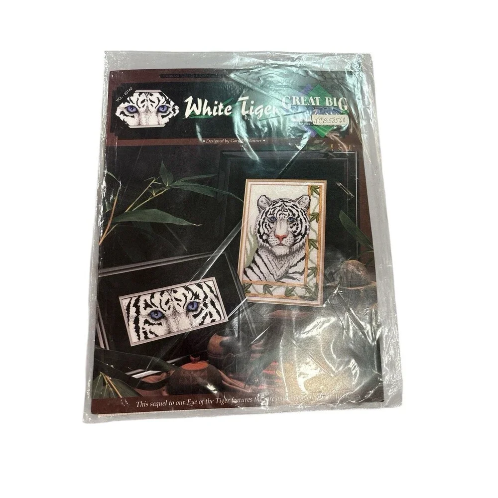 Great Big Graphs White Tiger Eyes Gary D Hanner Counted Cross Stitch Kit *New
